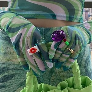 purple swirl acrylic ring